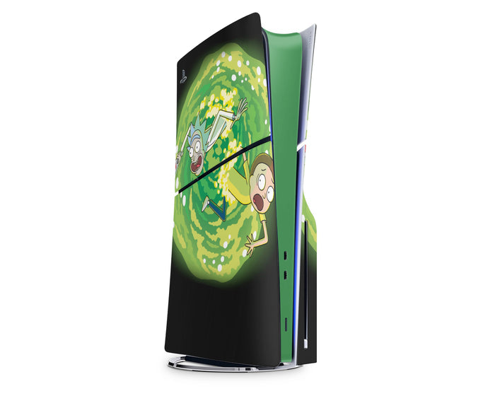 Anime Town Creations PS5 Slim Rick and Morty Portal PS5 Slim Skins - Anime Rick and Morty PS5 Slim Skin