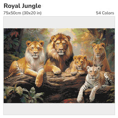 Royal Jungle 75x50cm Diamond Painting Kit-Heartful Diamonds