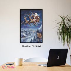 Santa's Midnight Voyage Diamond Painting Kit-30x45cm (12x18 in)-Heartful Diamonds