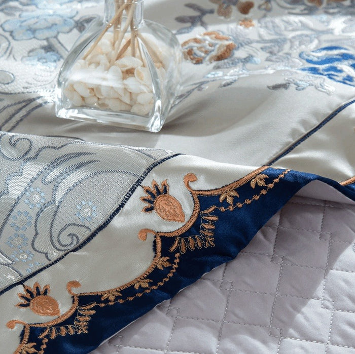 Satin Jacquard Duvet Cover Set - Plush Luxury