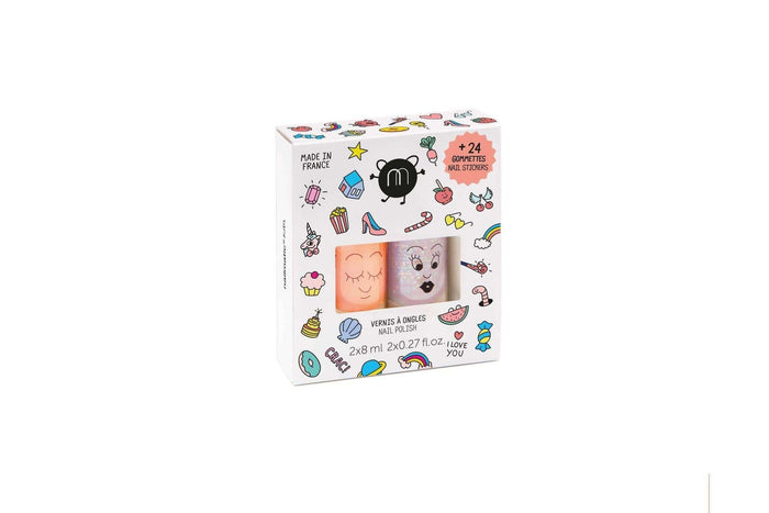 Nailmatic,Set of 2 Nail Polishes + 1 Nail Sticker - Crac,CouCou,Girl Accessories & Jewellery