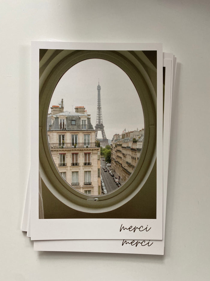 Set of 5 Merci Thank You Cards