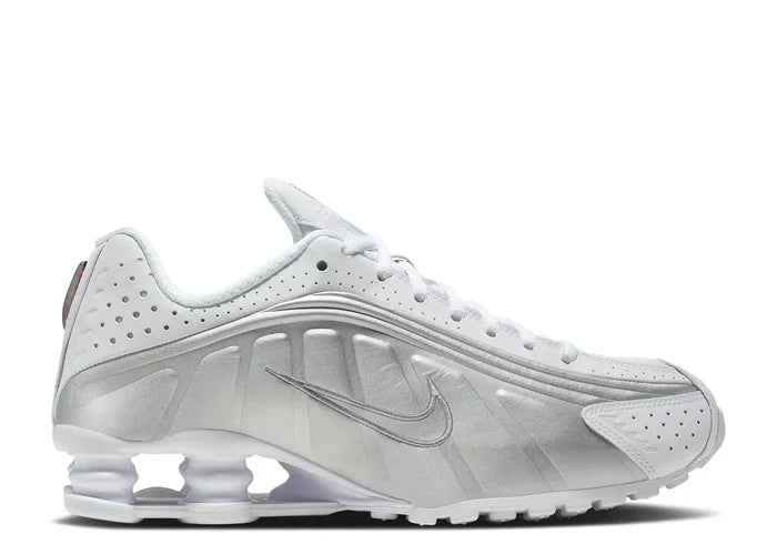 Nike Shox R4 White Metallic Silver (Women's) (WORN)