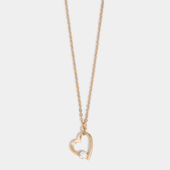 Whispers Simple Heart Necklace - Gold