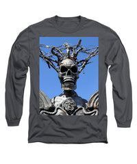 Skull Warrior Stare - Long Sleeve T-Shirt - Fry1Productions