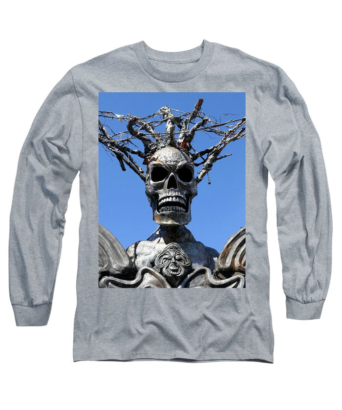 Skull Warrior Stare - Long Sleeve T-Shirt - Fry1Productions