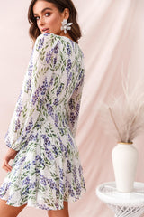 Wisteria Lane Long Sleeve Tea Dress White