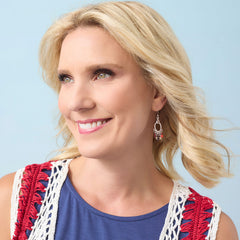 Whispers Star Spangled Hoop Earrings - Silver