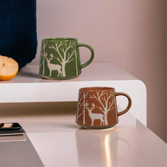 Stoneware Deer Designs 20Oz Mug