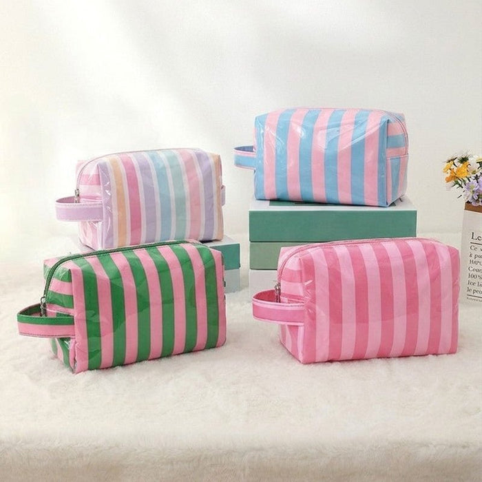 Striped Cosmetic Bag - 260 Broadway Boutique