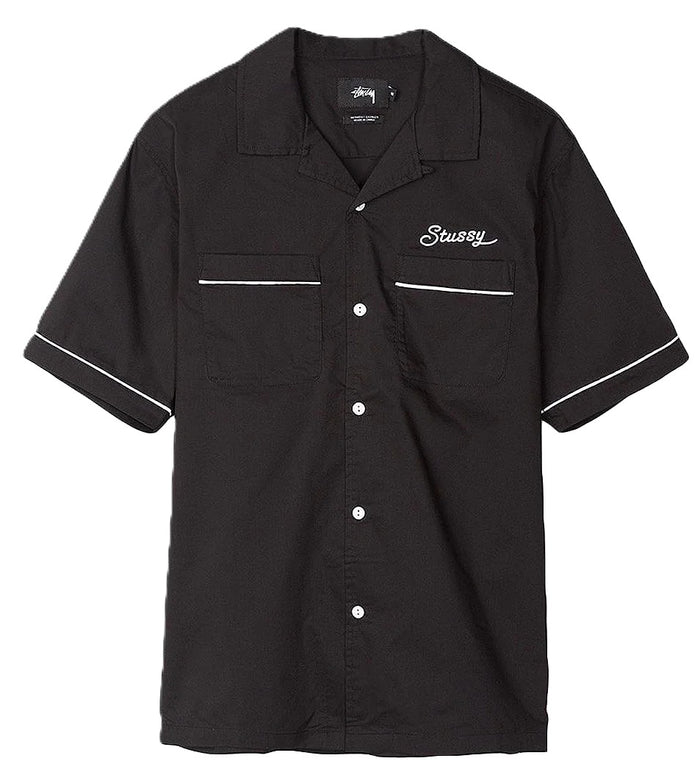 Stussy Laguna Lounge Bowling Shirt Black