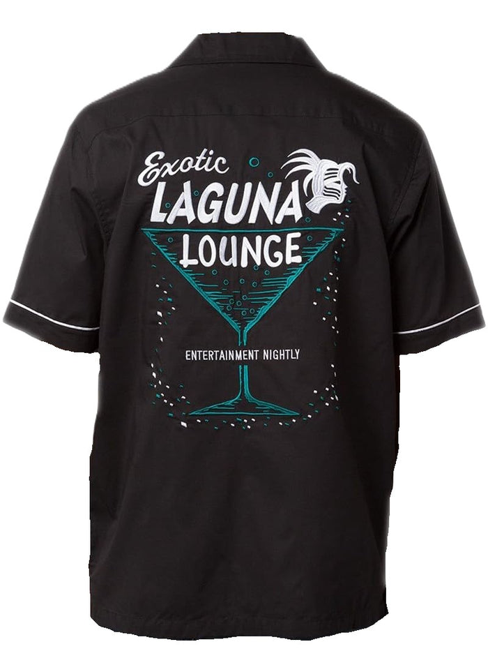 Stussy Laguna Lounge Bowling Shirt Black