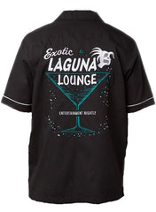 Stussy Laguna Lounge Bowling Shirt Black