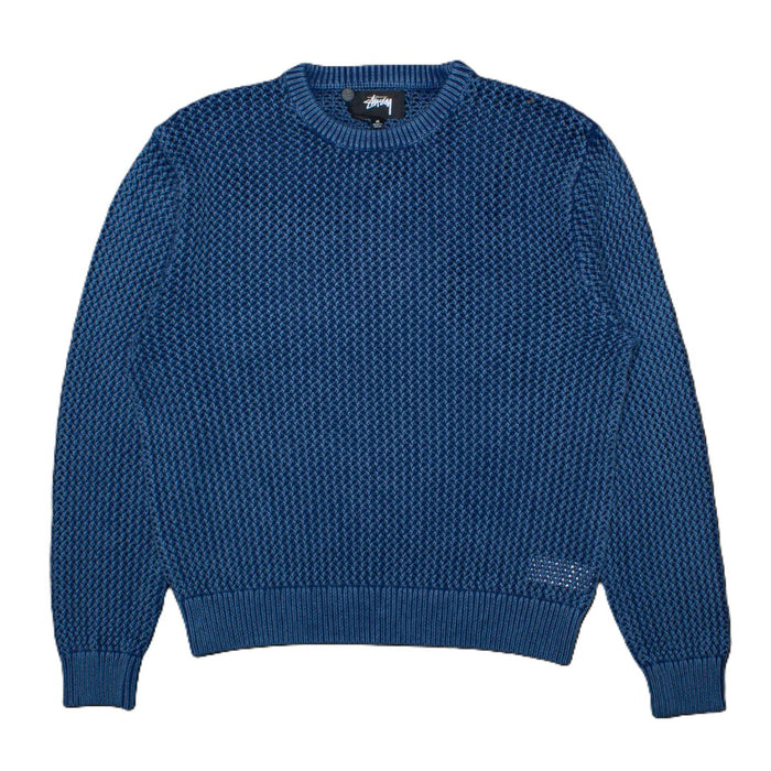Stussy Pigment Dyed Loose Gauge Sweater Navy (WORN)