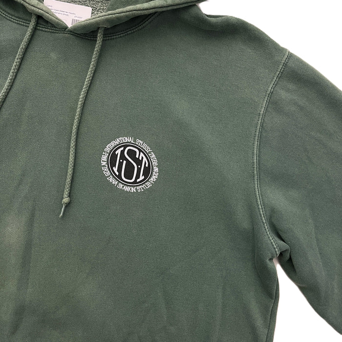Stussy Pigment Dyed Skateman Hoodie Pine (WORN)