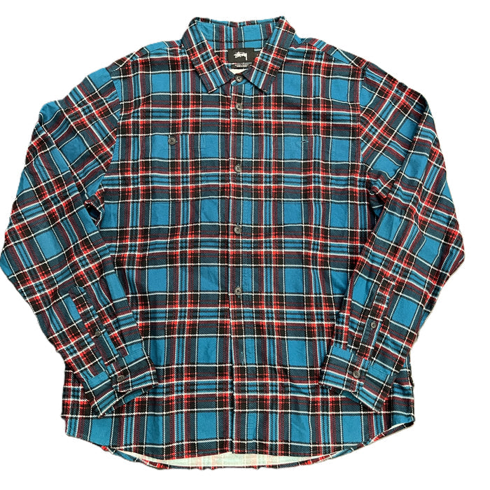 Stussy Plaid Flannel Teal/Red