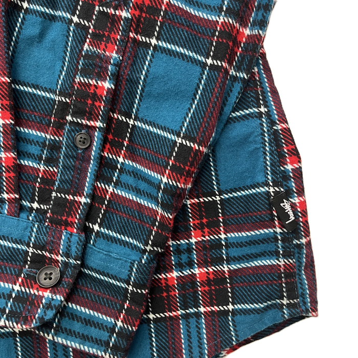 Stussy Plaid Flannel Teal/Red