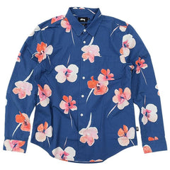 Stussy Water Color Poppy Shirt Blue