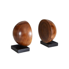 Teak & Noir Bookends: Product View