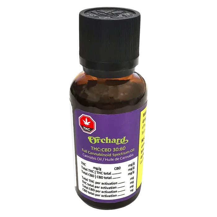Orchard 30 ml THC:CBD 30:60 Full Cannabinoid Spectrum Oil Oils & Caps