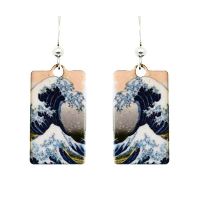 The Great Wave - Earrings #1555 by d'ears