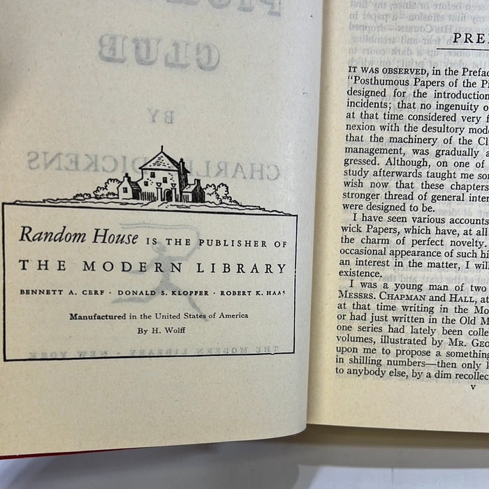 The Pickwick Papers by Charles Dickens  A Modern Library Book Random House Vintage Book