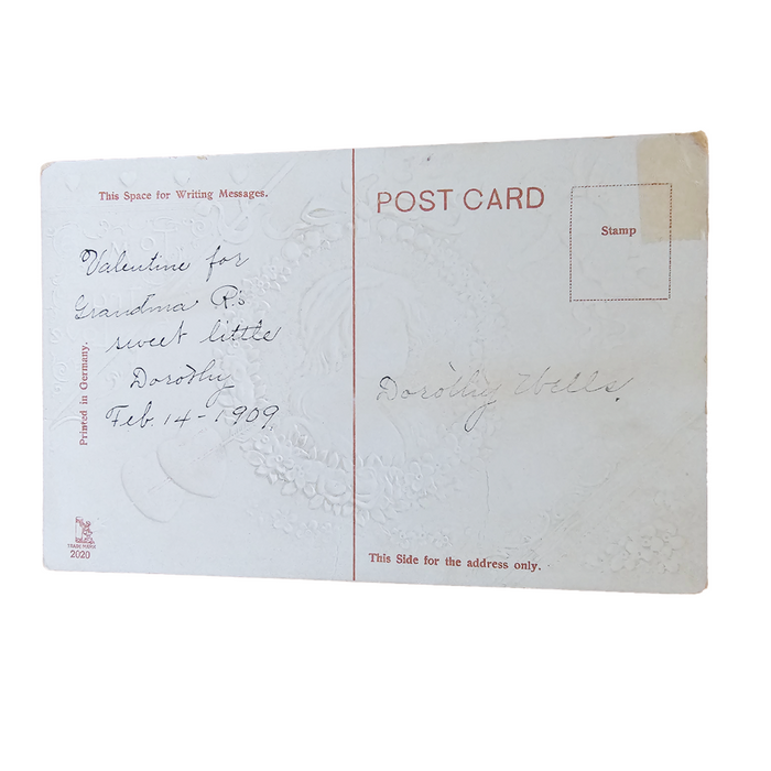 Valentine Postcard Portrait of Woman with Cupid Series 2020