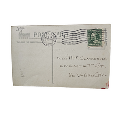Valentine Postcard Silk Like Surface Lily of Valley Flowers Winsch Pub.
