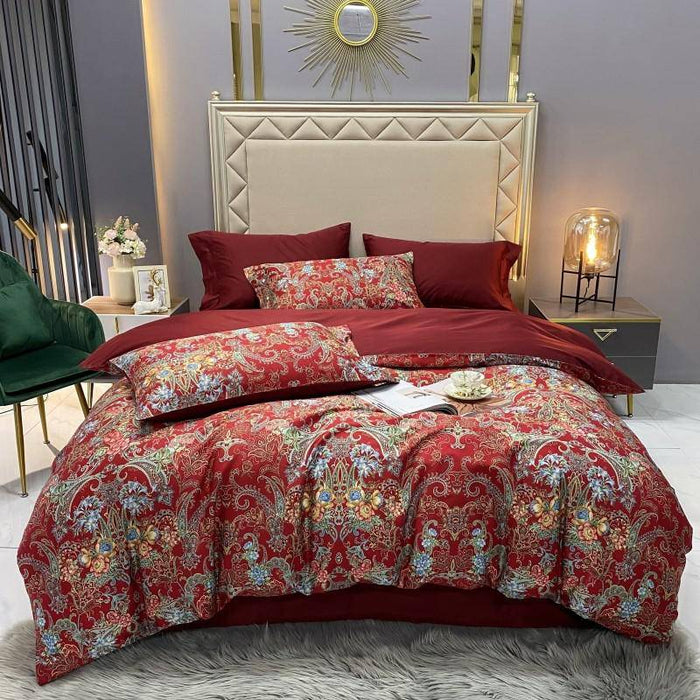 Vibrant Abstract Egyptian Cotton Bedding Set - Ultra Soft & Colorful Duvet Cover Sheet Pillowcase