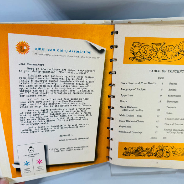 Vintage 1966 Spiral Bound Cookbook Modern Approach to Everyday Cooking American Dairy Association