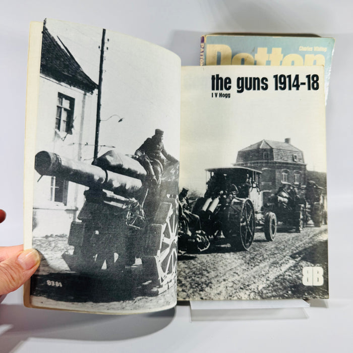 Vintage Ballantine WWII + WWI Paperback Bundle — “Patton” (War Leader #1) + “The Guns 1914–18” (Weapons #27)
