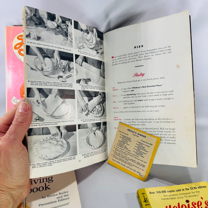 Vintage Cookbook Bundle (4 Books) — Heloise, Pillsbury, Prevention, Jani Gardner (1960s–1980) | Baking + Homemaking, Vintage Cookbooks