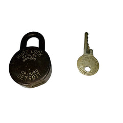 Vintage E.P. Hurd Detroit Model 220 Brass Padlock with Key