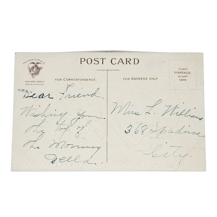 Vintage Saint Patrick's Day Postcard Dublin Castle In Shamrock Border