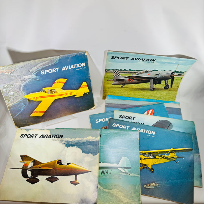 Vintage Sport Aviation Magazines 1974 Bundle — Full Year Minus August (11 Issues) — Experimental Aircraft Association | Small Plane Covers, Experimental Aviation