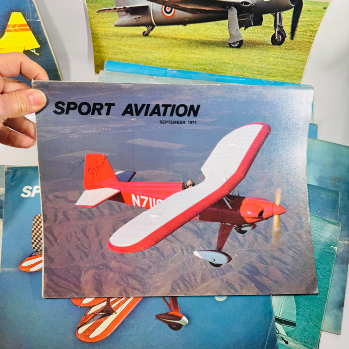 Vintage Sport Aviation Magazines 1974 Bundle — Full Year Minus August (11 Issues) — Experimental Aircraft Association | Small Plane Covers, Experimental Aviation