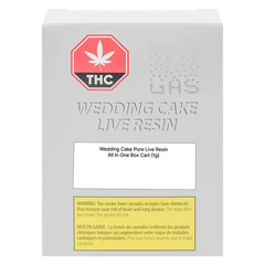 (GAS) 1 g Wedding Cake Pure Live Resin Disposable Vape Vapes