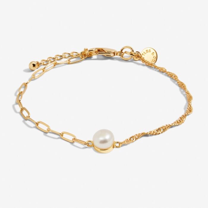 White Pearl Stacks Of Style Bracelet Set of 2