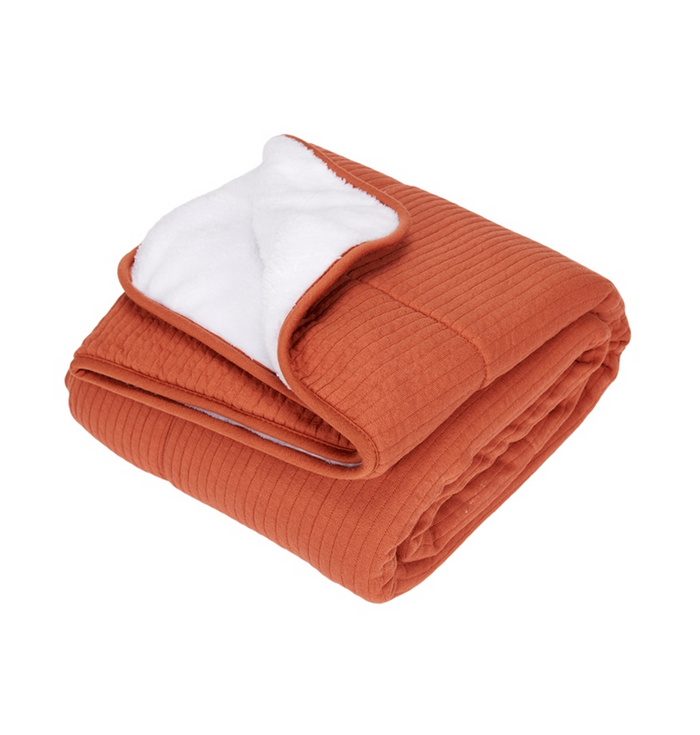 Wiegendecke Pure rost, rot | Little Dutch