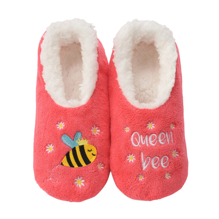 Women's Dark Pink Queen Bee Snoozies - Foot Coverings