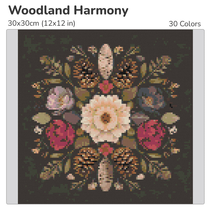 Woodland Harmony Diamond Painting Kit-30x30cm (12x12 in)-Heartful Diamonds