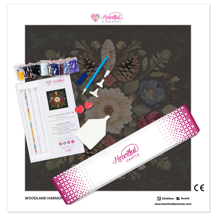 Woodland Harmony Diamond Painting Kit-50x50cm (20x20 in)-Heartful Diamonds