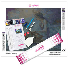 Zodiac - Cancer Diamond Painting Kit-50x40cm (20x16 in)-Heartful Diamonds