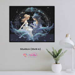Zodiac - Gemini Diamond Painting Kit-50x40cm (20x16 in)-Heartful Diamonds