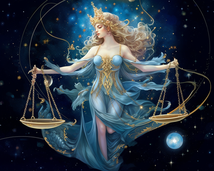 Zodiac - Libra Diamond Painting Kit-50x40cm (20x16 in)-Heartful Diamonds