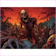 Zombie Apocalypse Diamond Painting Kit-40x30cm (16x12 in)-Heartful Diamonds